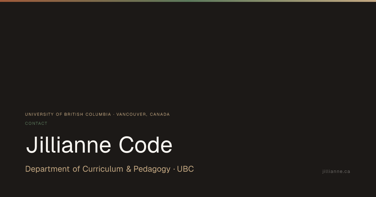 Contact | Jillianne Code